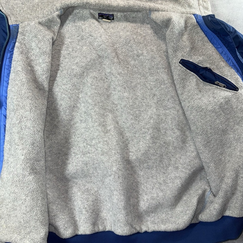 Vintage Mens Jacket 90's Patagonia Made in USA Fleece Lined Blue Size Large - Picture 11 of 15